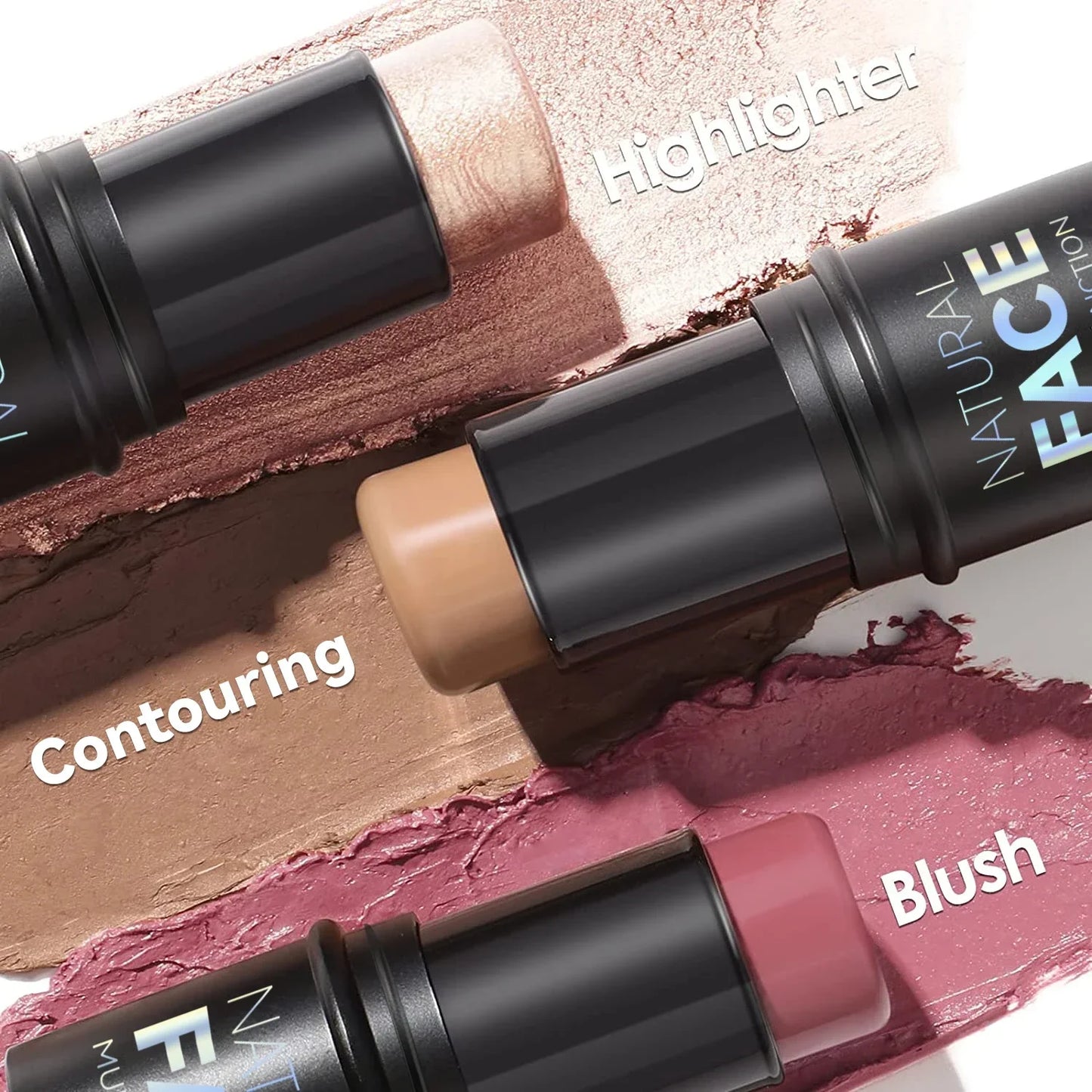 Veelzijdige Make-up Contouring Bronzer Stick - All-in-One Highlighter, Verhelderende Blush en Concealer Crème!