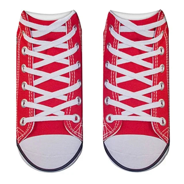 Trendy Ademend Korte Katoenen Sokken met Grappige 3D Skull Letterprint voor Mannen – Stijlvolle Laag Model Sport Boot Sokken