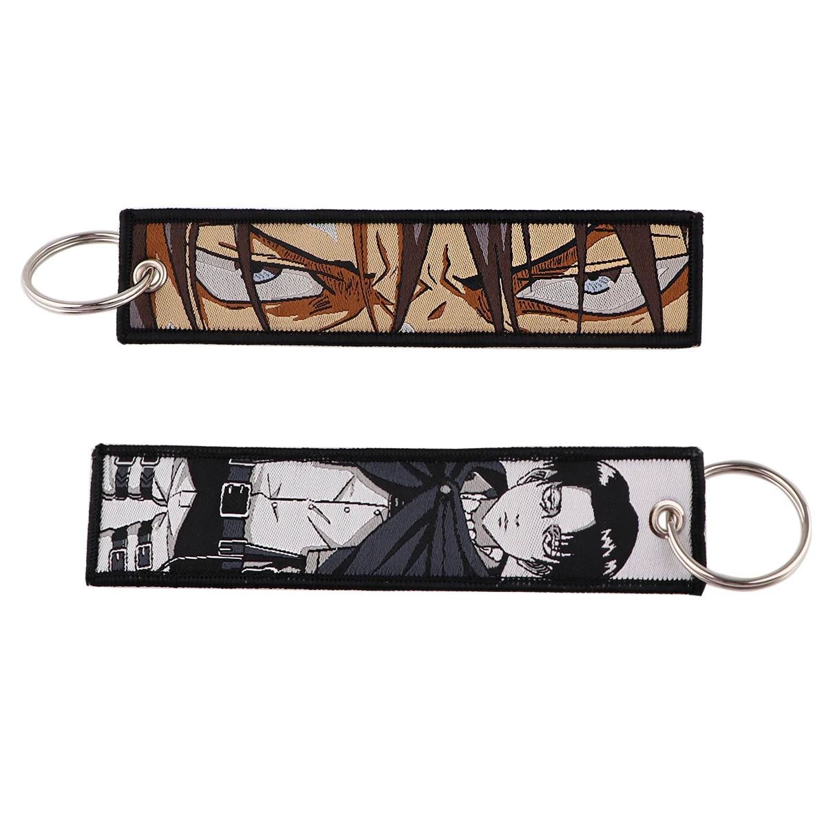 Stijlvolle Japanse Anime Geborduurde Sleutelhangers – Perfecte Sleuteltags voor Motorfietsen, Auto's en Rugzakken – Trendy Sleutelhanger Cadeaus voor Vrienden!