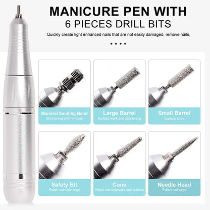 Ultieme Draagbare Elektrische Vijl met Weergave - Professionele Nagelgrinder en Accessoireset voor Perfecte Nagels!