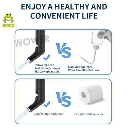 Ervaar ultieme netheid overal met de Wower Draagbare Elektrische Bidet - 2,3L Oplaadbare Shattaf voor Reizen en Kamperen!