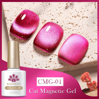 Betoverende Zilveren Maanlicht Kat Magnetische Gel Nagellak - Witte Licht Sprankelende Glitter, Semi- Permanente Nagellak (10ml)