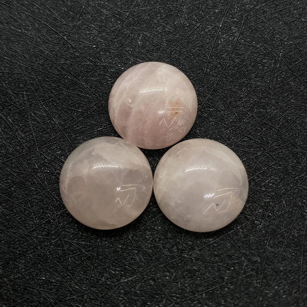 Round Natural Stone Cabochons 4-25mm Flat Back Gemstone Cabs 10pcs for Jewelry Making Rings Earrings Pendants