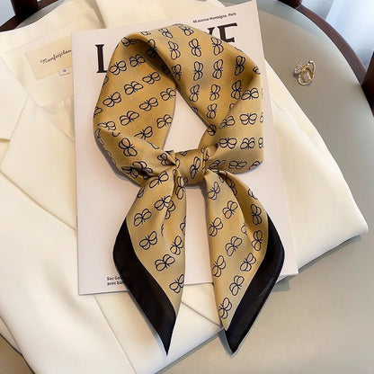 Chique 2023 Zijden Nek Sjaal met Elegante Paardenprint voor Vrouwen - Veelzijdige Vierkante Haarwraps, Foulards en Bandana Opties