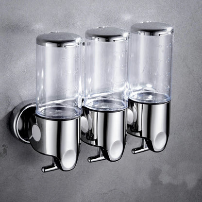 Stijlvolle wandgemonteerde vloeibare zeepdispenser voor de badkamer - Kies voor één, twee of drie compartimenten voor zeep, shampoo en douchegel