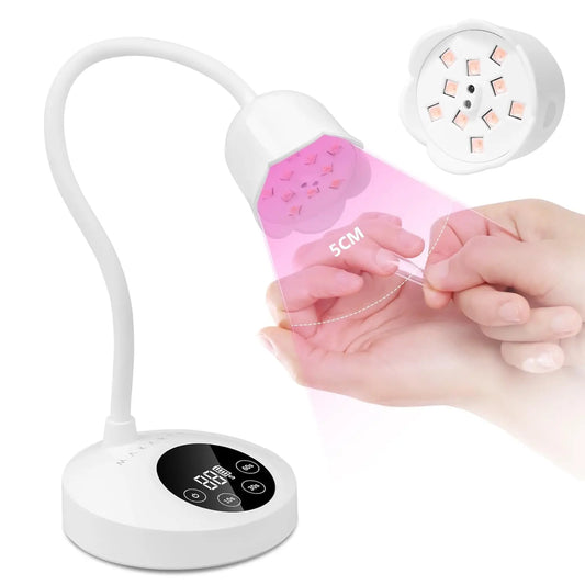 Makartt 10W Oplaadbare UV Nagellamp met Sensor - Draagbaar LED Licht voor Snelle Acrylnagelverlengingen en Gelpolish Uitharden