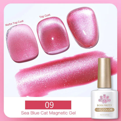 Betoverende Zilveren Maanlicht Kat Magnetische Gel Nagellak - Witte Licht Sprankelende Glitter, Semi- Permanente Nagellak (10ml)