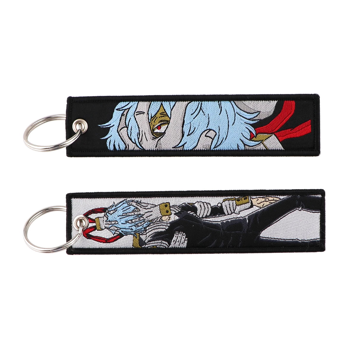 Stijlvolle Japanse Anime Geborduurde Sleutelhangers – Perfecte Sleuteltags voor Motorfietsen, Auto's en Rugzakken – Trendy Sleutelhanger Cadeaus voor Vrienden!