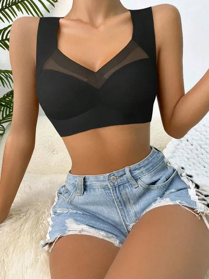 Chic & Comfortabel! 2-Pack Naadloze Beha's voor Vrouwen - Sexy Grote Maat Tops met Ondersteunende Pasvorm, Geen Draad, Ultiem Comfort