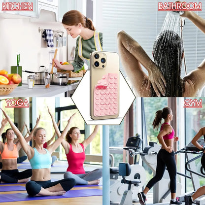 Revolutionaire Dubbelzijdige Siliconen Zuignap Telefoonhouder met Afneembare Stand – Perfect voor Handsfree Selfies en Video's op Elke Muur!