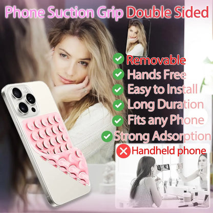 Revolutionaire Dubbelzijdige Siliconen Zuignap Telefoonhouder met Afneembare Stand – Perfect voor Handsfree Selfies en Video's op Elke Muur!