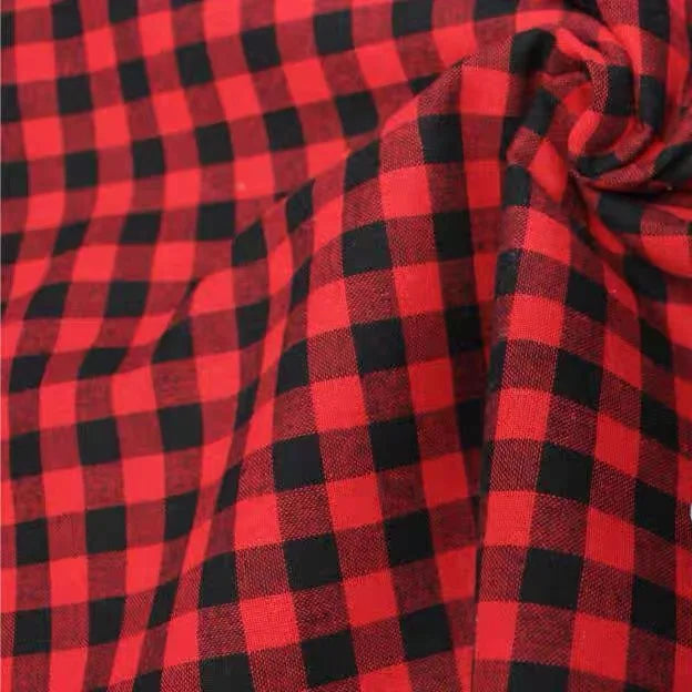 Scottish Tartan Fabric Medium Weight Plaid Polyester Cotton Sewing Fabric for Skirts Uniforms Christmas Decor