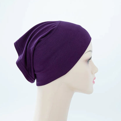 Chic en Stijlvol 56-Kleurige Vrouwen Binnen Hijab Tube Muts - Premium Bamboe Jersey Onderheadscarf voor Moslim Mode
