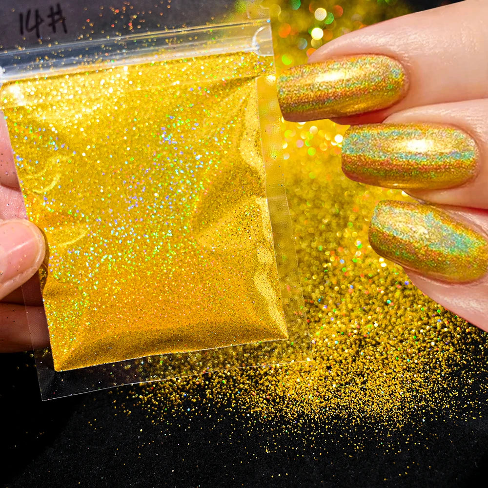 10g Blauw Groene Gloei-in-het-Donker Nagelpoeder - Luminieuze Pigmentstof voor Indrukwekkende Sieraden en Knutsel Decoraties