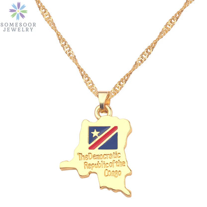 Stijlvolle SOMESOOR Afrikaanse nationale vlag ketting - Vier Nigeria, Ghana en Jamaica met hip-hop emaille hanger kettingjuwelen - Perfect cadeau voor vrouwen