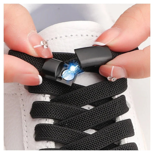 Revolutionaire Magnetische Veters: Moet Geen Knoop Metalen Slot Elastische Veters voor Platte Schoenen, Sneakers en Hardloopschoenen – De Ultieme Luxe Upgrade voor Veters!