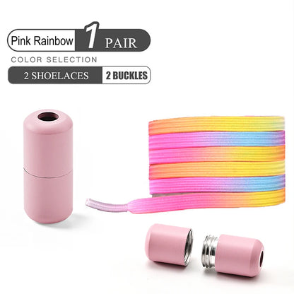 Levende Elastische Veters zonder Knoop met Kleurrijke Gespen – Perfect voor Kinderen en Volwassenen! Stijlvol, Makkelijk te Dragen en Verbreed voor Comfort!