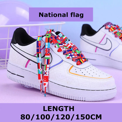 Levendige Regenboog Veters - Perfect voor Casual Canvas Schoenen, Unisex Kleurrijk Gradient Ontwerp, 1 Paar