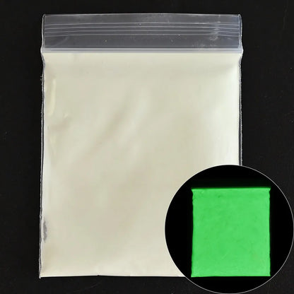 10g Blauw Groene Gloei-in-het-Donker Nagelpoeder - Luminieuze Pigmentstof voor Indrukwekkende Sieraden en Knutsel Decoraties