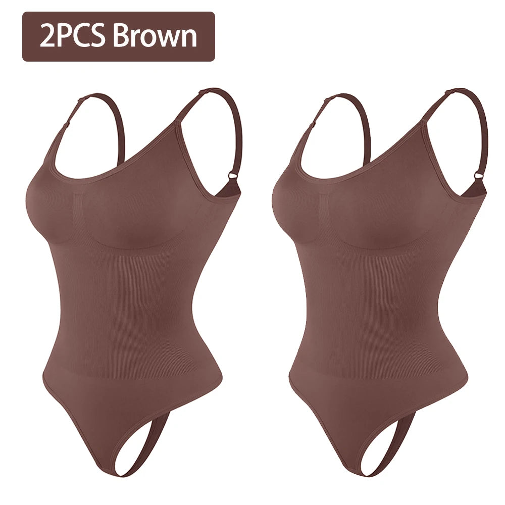 Luxe Verzachtende Bodysuit Shapewear voor Vrouwen – Volledige Lichaamsvormer met Stringontwerp, Zachte Sculptuur voor een Slanker Silhouet en Verbeterd Comfort
