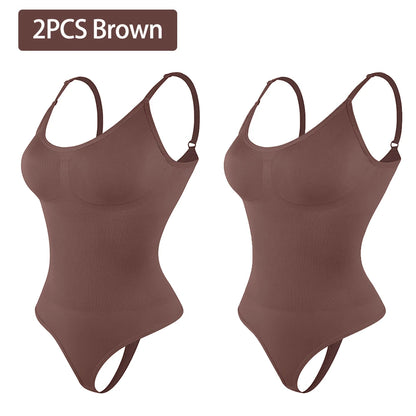 Luxe Verzachtende Bodysuit Shapewear voor Vrouwen – Volledige Lichaamsvormer met Stringontwerp, Zachte Sculptuur voor een Slanker Silhouet en Verbeterd Comfort