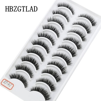 Verhoog je uitstraling met 10 paar luxe natuurlijke lange 3D nerts valse wimpers - Perfect voor make-up liefhebbers!