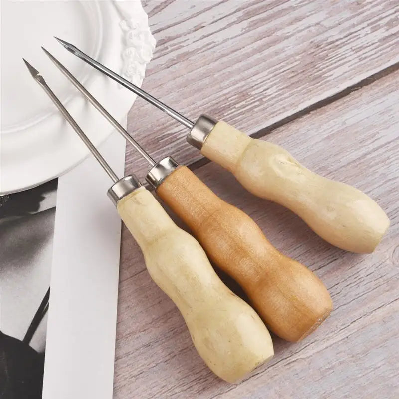 Candle Wick Needle Tool | Wooden Handle Wick Threader for Candle Making | Wick Inserting & DIY Tools