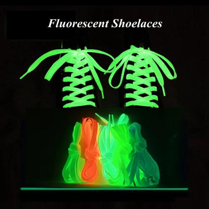 Levende Luminieuze Platte Veters - 6 Kleurkeuzes voor Elke Gelegenheid, Perfect voor Alle Schoenen! Ideaal voor Feesten, Nachtlopen en Unisex Stijl - 1 Paar