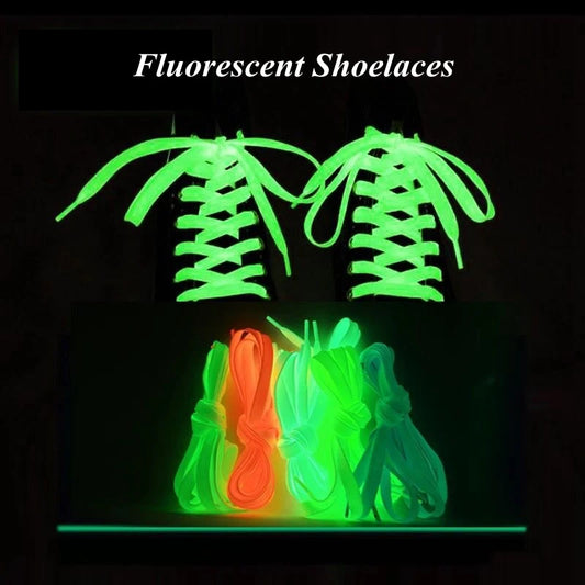 Levende Luminieuze Platte Veters - 6 Kleurkeuzes voor Elke Gelegenheid, Perfect voor Alle Schoenen! Ideaal voor Feesten, Nachtlopen en Unisex Stijl - 1 Paar