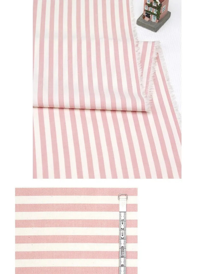 Pink Linen Cotton Fabric for Sewing Quilting Patchwork DIY Bags Baby Clothes Home Decor