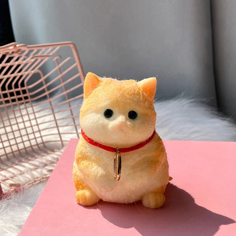 Schattige Jumbo Kitty Kat Taba Siliconen Pluche Speelgoed - Handgemaakte Squeeze Mochi voor Stressverlichting & Ontspanning - Perfect Cadeau voor Kattenliefhebbers!