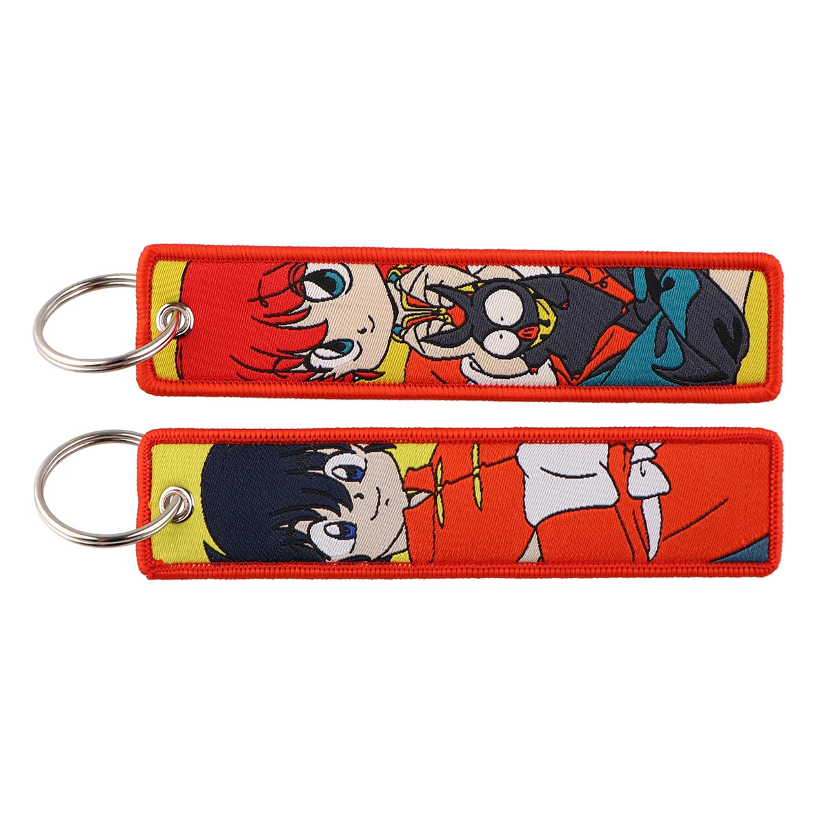Stijlvolle Japanse Anime Geborduurde Sleutelhangers – Perfecte Sleuteltags voor Motorfietsen, Auto's en Rugzakken – Trendy Sleutelhanger Cadeaus voor Vrienden!