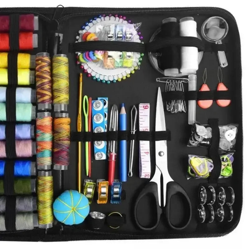 Kit de couture complet 226 pièces fils aiguilles accessoires broderie DIY débutant professionnel