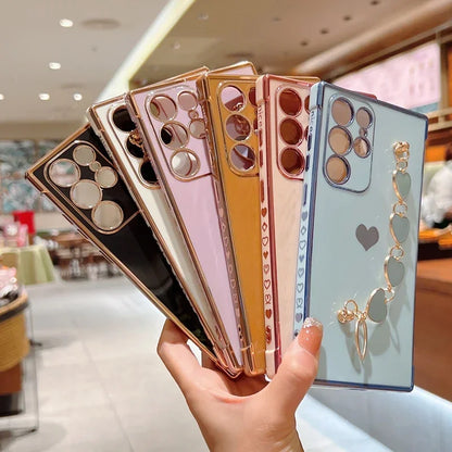 Charmante Hartarmband Hoes voor Samsung Galaxy S25, S24, S23, S22, S21 Ultra Plus, FE, A16, A55, A15, A35, A14, A52, A53, A54 5G - Stijlvolle Bescherming!