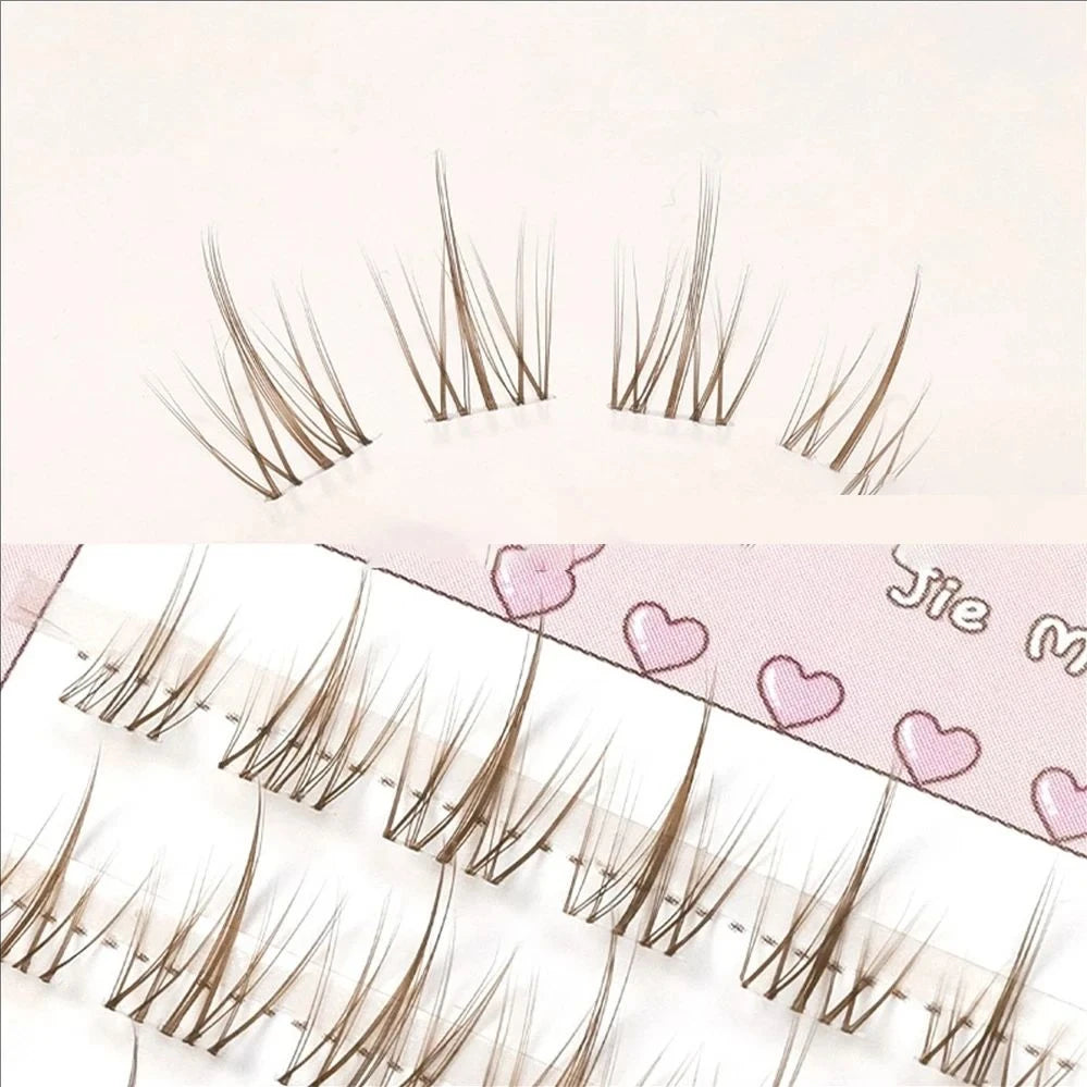 MJ Brown Zonnebloem Natuurlijke Manga Wimpers - Dikke Zwarte Extensions voor Anime-geïnspireerde Looks