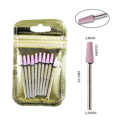 Ultimate 10-delige Diamanten Vijl Bit Set voor Perfecte Manicure & Pedicure met Elektrische Machine - Inclusief Borstel en Freesgereedschap