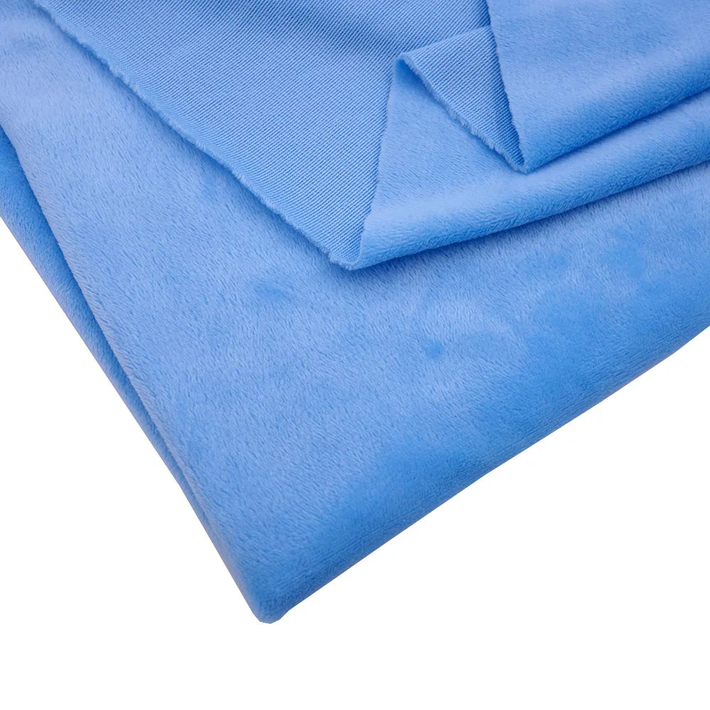 Super Soft Plush Minky Fabric Solid Color Fleece for Dolls Toys DIY Sewing Patchwork Home Textile