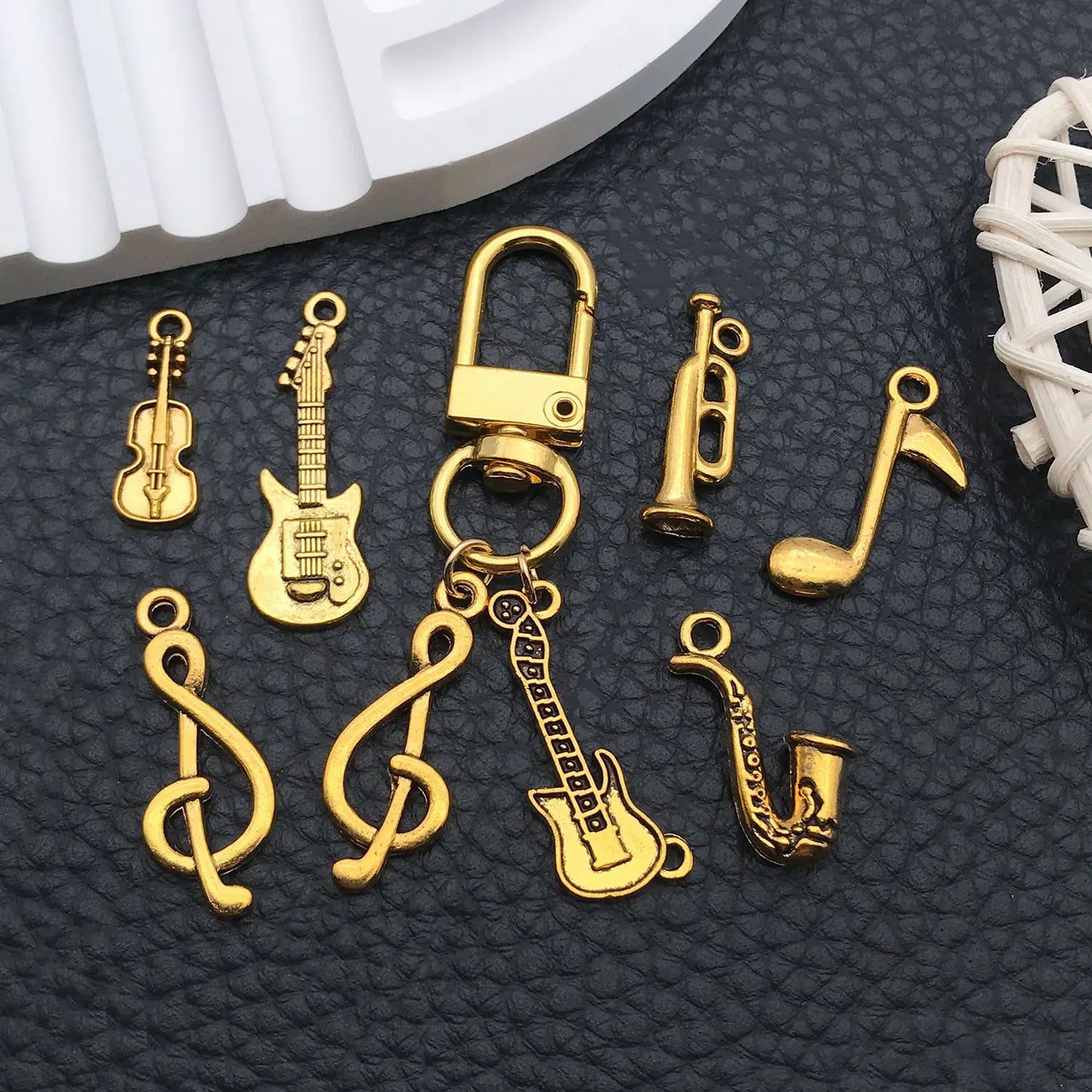 Music Charms for Jewelry Making Mixed Metal Notes Instruments DIY Earrings Necklaces Craft Supplies