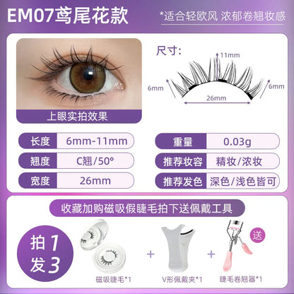 Magnetische Valse Wimpers - 4 stuks/1 paar van Eenvoudig Te Dragen, Zachte en Natuurlijke Quantum Magnet Oogmake-up met Applicator, Geen Lijm Nodig!
