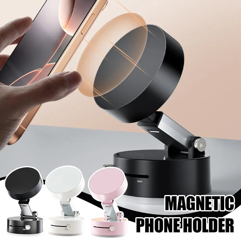 Veelzijdige Dubbelzijdige Zuignap Magnetische Telefoonhouder - Flexibele & Vouwbare Oplossing voor Moeiteloos Gemak!