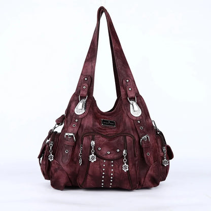 Chic Angelkiss Dames Handtas Collectie - Stijlvolle PU Leren Schoudertas & Ruimtelijke Schoudertas voor de Moderne Vrouw