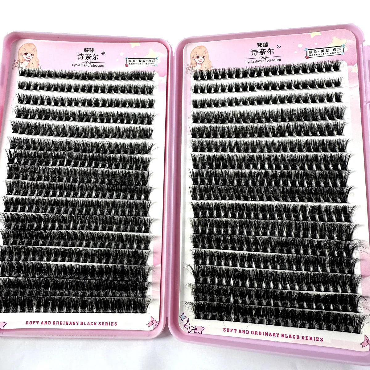 Adembenemende 570/640 stuks Individuele Cluster Wimpers - Dikke & Fluffy 30D/100D Mix Lengte voor Perfecte Doe-Het-Zelf Extensions!