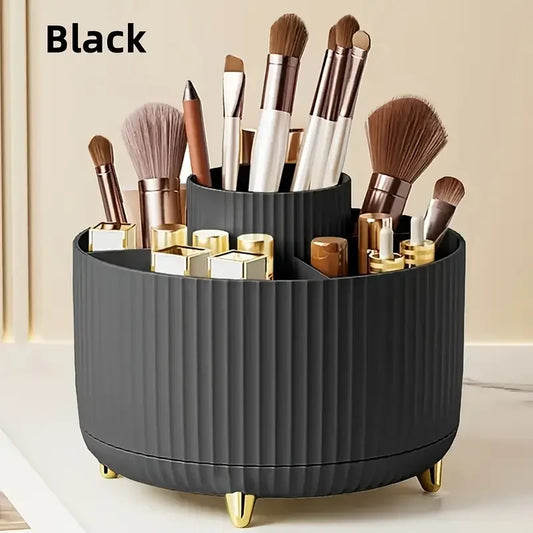 Draaibare 5-vaks Make-up Borstel Organizer – veelzijdige opbergoplossing voor jouw make-uptafel, bureau en badkamer!