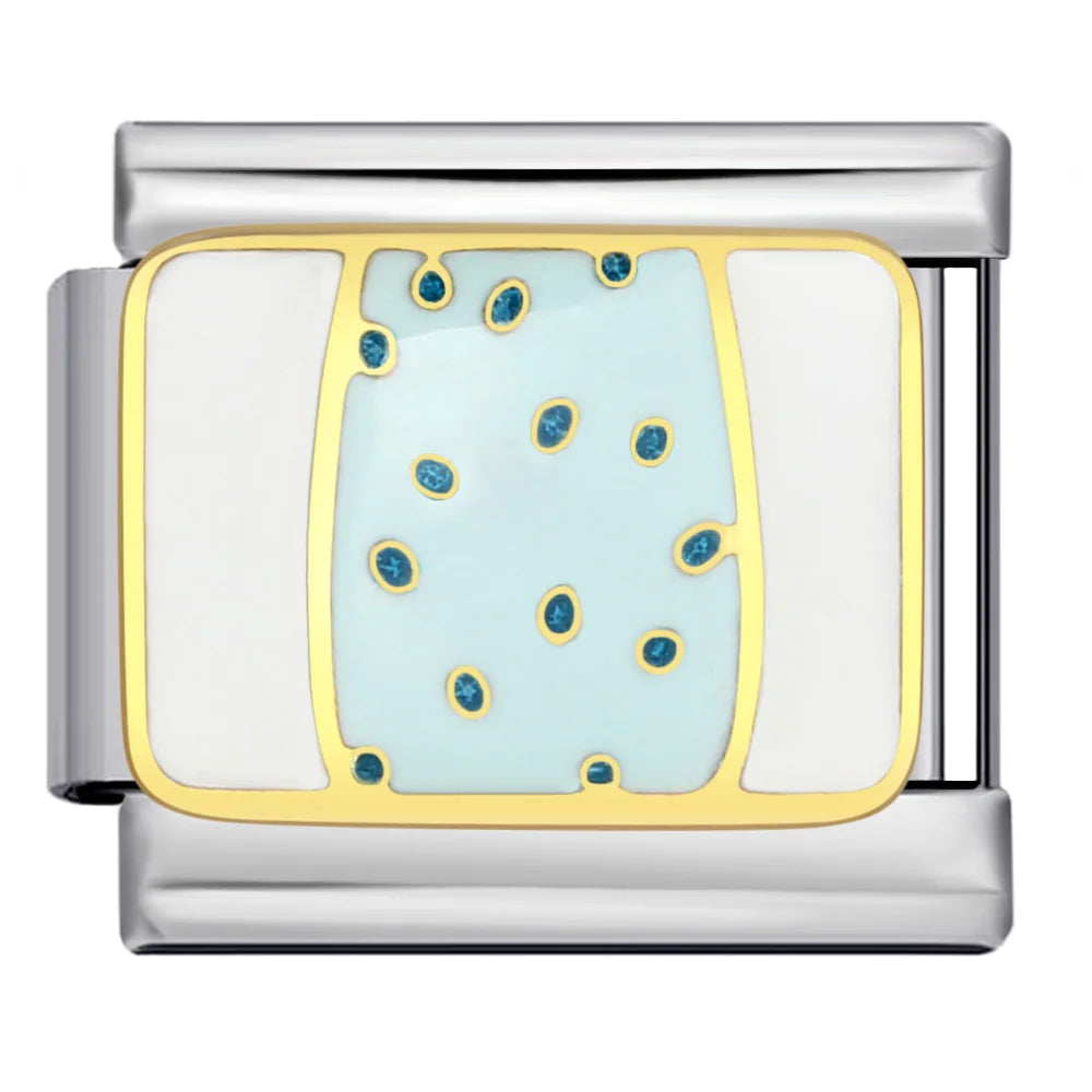 Italian Charm Evil Eye Link 9mm Stainless Steel Devil Eye Y2K Bracelet Jewelry Making Supply