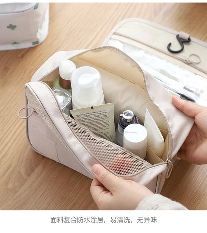 Chic Waterdichte Reis Make-up Tas - Stijlvolle Toilettas Organizer & Badhaak Zak voor Vrouwen - Premium Kwaliteit Oppslagoplossing!