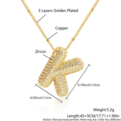 Prachtige Luxe Zirkon Kristal 26 Engelse Letters RVS Kettingen voor Vrouwen – Trendy Choker Ketting Sieraden Groothandel