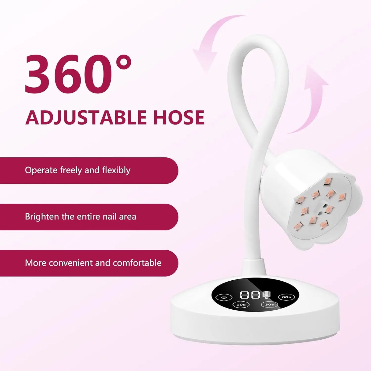 Makartt 10W Oplaadbare UV Nagellamp met Sensor - Draagbaar LED Licht voor Snelle Acrylnagelverlengingen en Gelpolish Uitharden