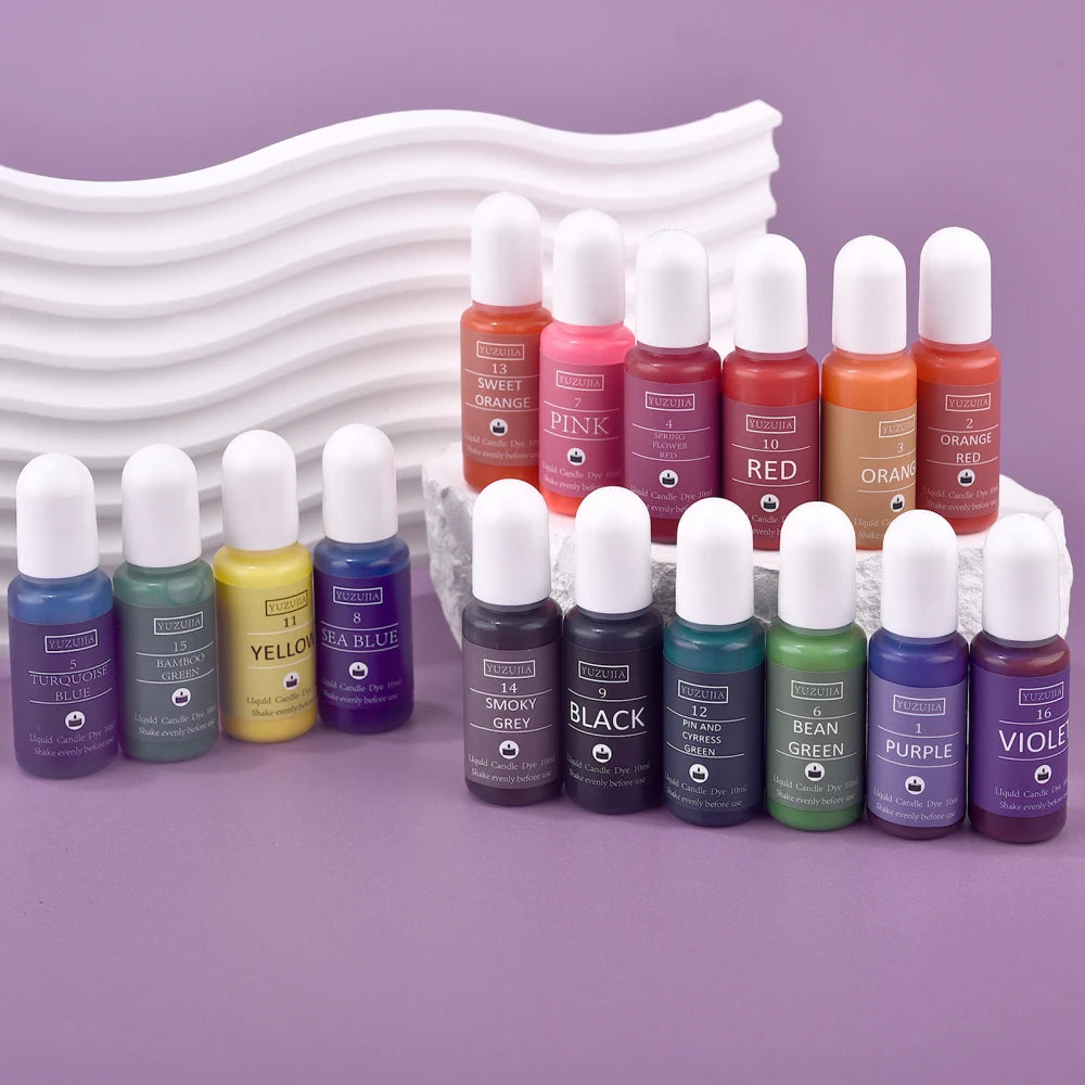 Liquid Candle Dye Set | Concentrated Color Pigments for Candle Making | Wax Dye for Soy & Beeswax Candles
