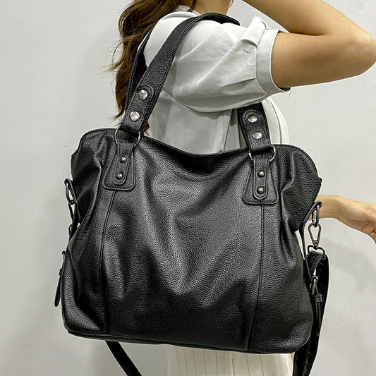 Chic en Ruime Vrouwen Hobo Tas - Stijlvolle Zachte Leren Tote voor Elke Gelegenheid!