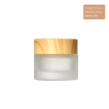Elegante Navulbare Glazen Fles voor Oogcrème en Huidverzorging - Reisvriendelijke Afgesloten Dispenser & Cosmetica Pot Set